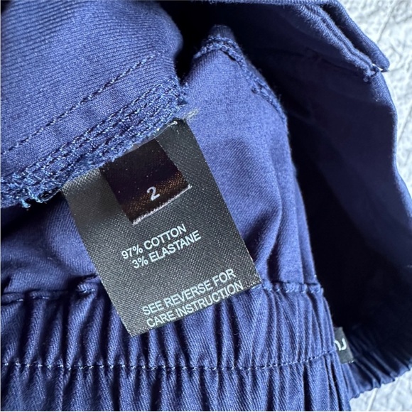 Ruti The Twill Wide-Ish Pants Navy Cotton 2 - Picture 5 of 9